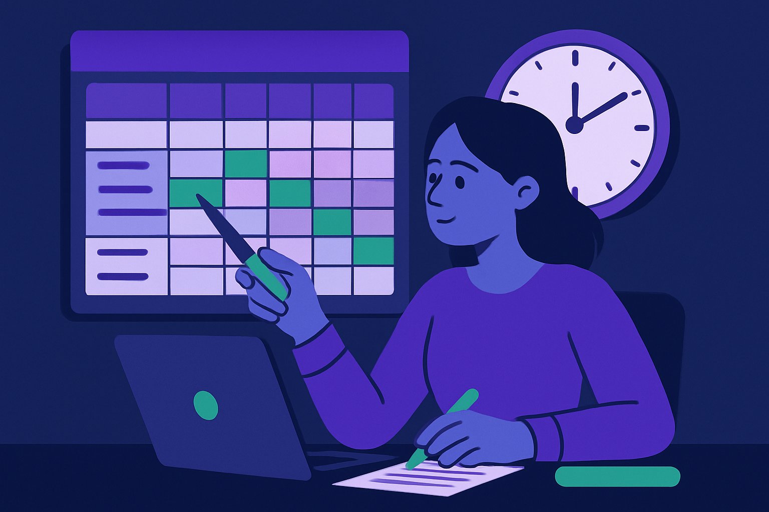 Tableau de calcul des heures de travail : structure et utilisation