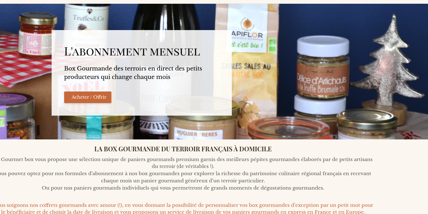 Aperçu La Gourmet Box